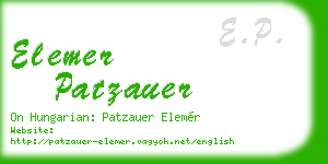 elemer patzauer business card